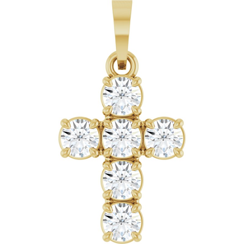 Claw-Prong Cross Pendant