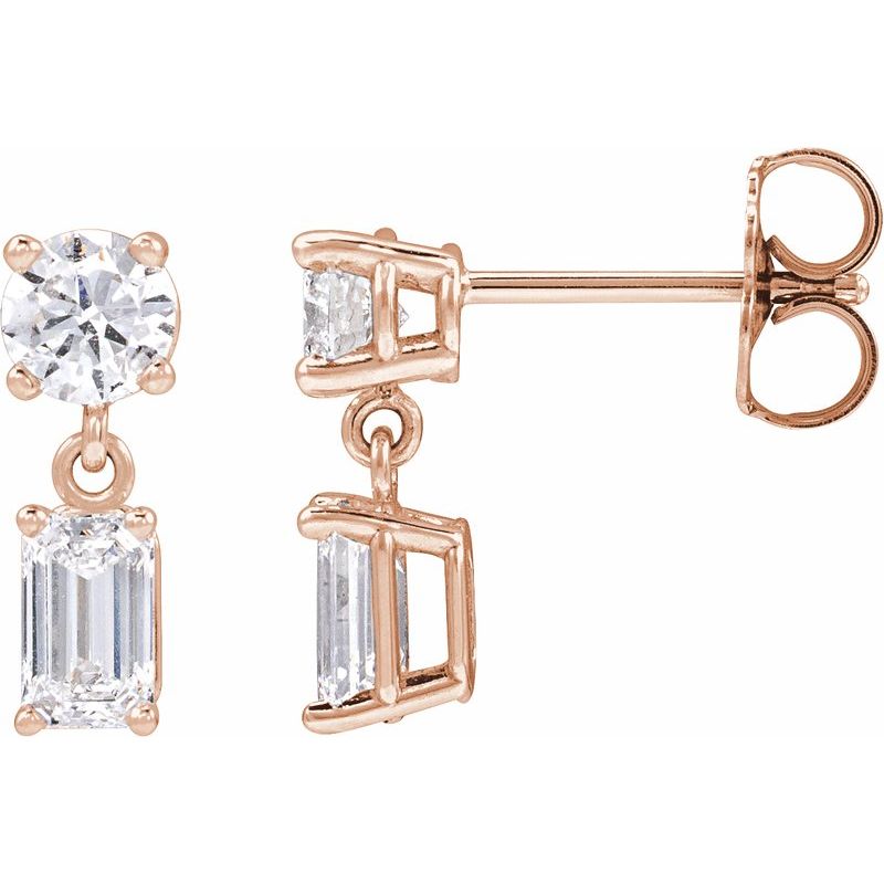 Two-Stone Dangle Earrings