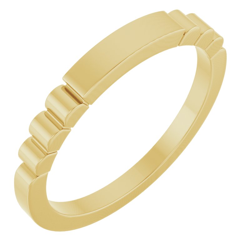 Engravable Fluted Ring