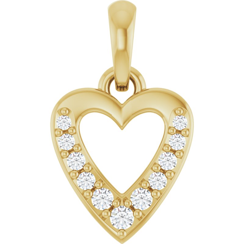 Accented Heart Charm/Pendant