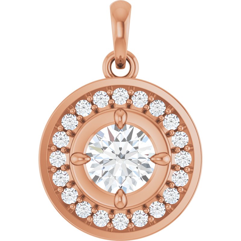 Claw-Prong Halo-Style Charm/Pendant
