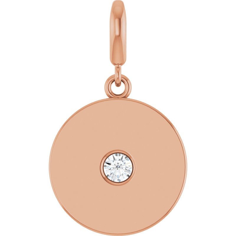 Accented Disc Charm/Pendant