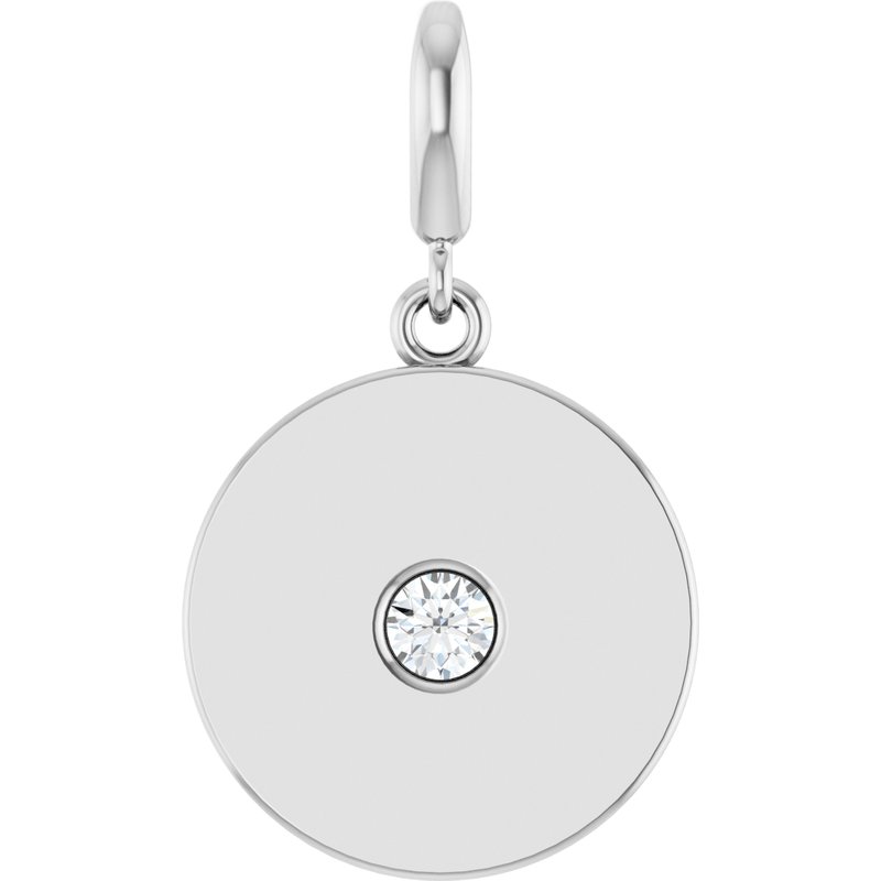 Accented Disc Charm/Pendant