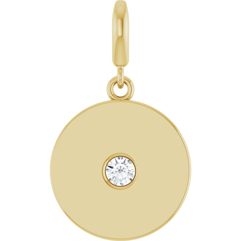 Accented Disc Charm/Pendant