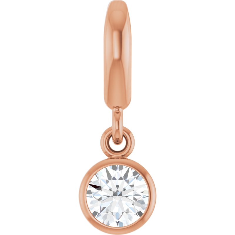 Bezel-Set Solitaire Charm/Pendant No. 4