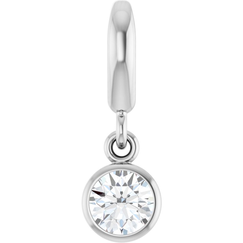 Bezel-Set Solitaire Charm/Pendant No. 4