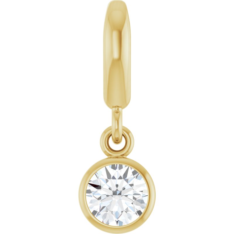 Bezel-Set Solitaire Charm/Pendant No. 4