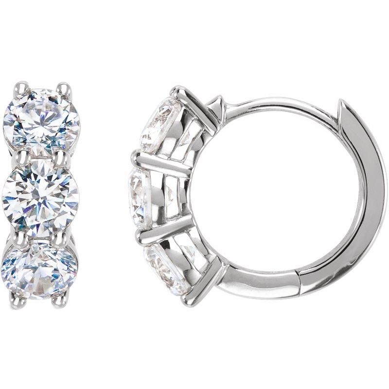 Accented Hoop Earrings — Lab-Grown Diamond