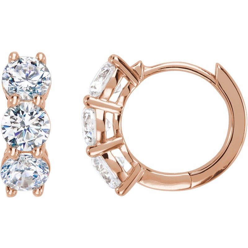 Accented Hoop Earrings — Lab-Grown Diamond