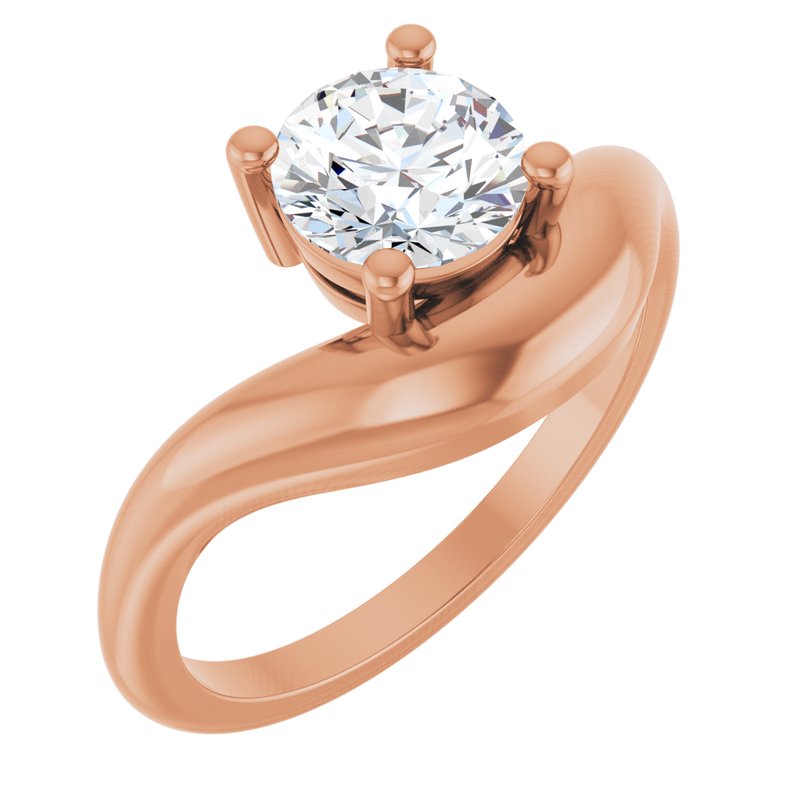 Solitaire Freeform Dome Ring