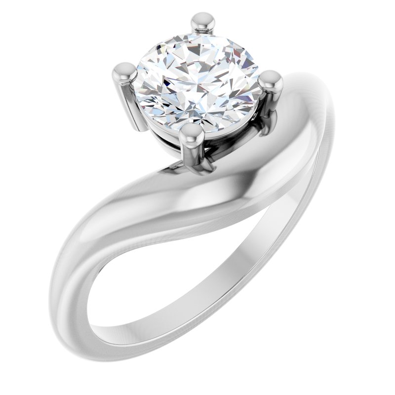 Solitaire Freeform Dome Ring