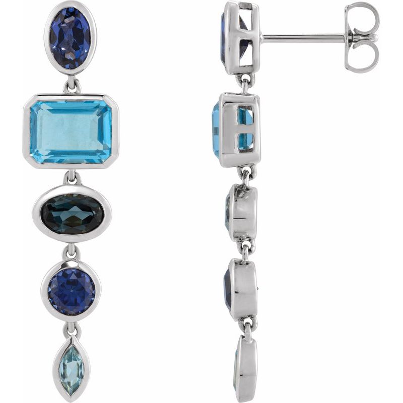 Multi-Stone Dangle Earrings