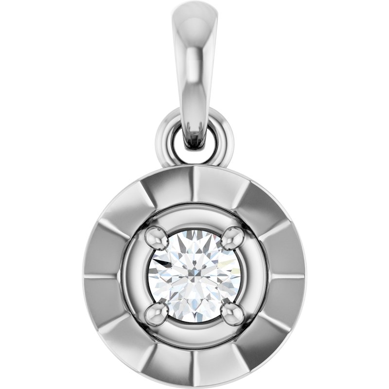 Solitaire Bezel-Style Charm/Pendant