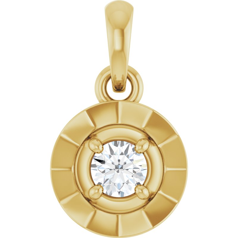 Solitaire Bezel-Style Charm/Pendant