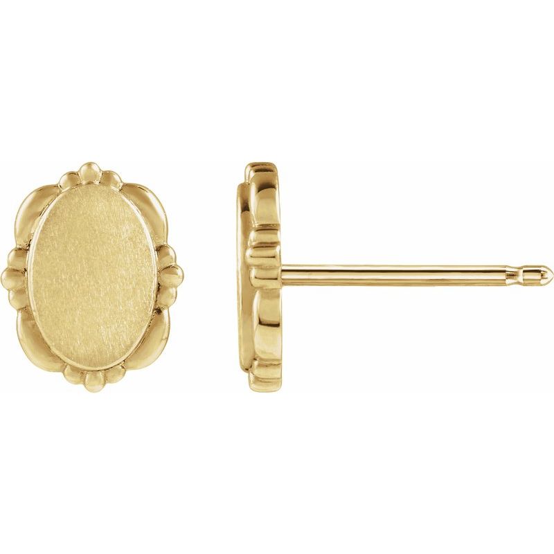 Engravable Vintage-Inspired Earrings