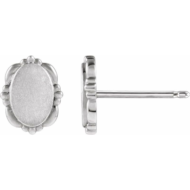 Engravable Vintage-Inspired Earrings