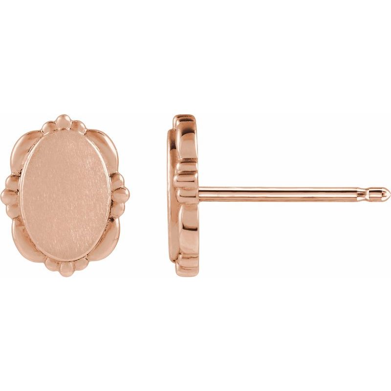 Engravable Vintage-Inspired Earrings