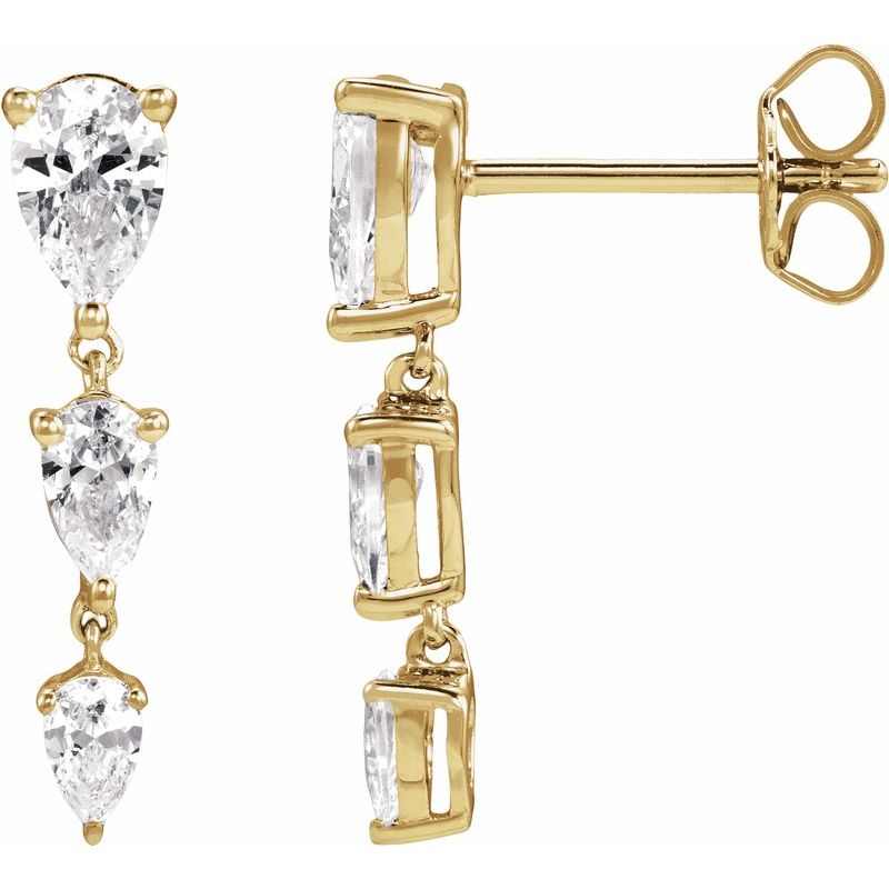 Three-Stone Earrings