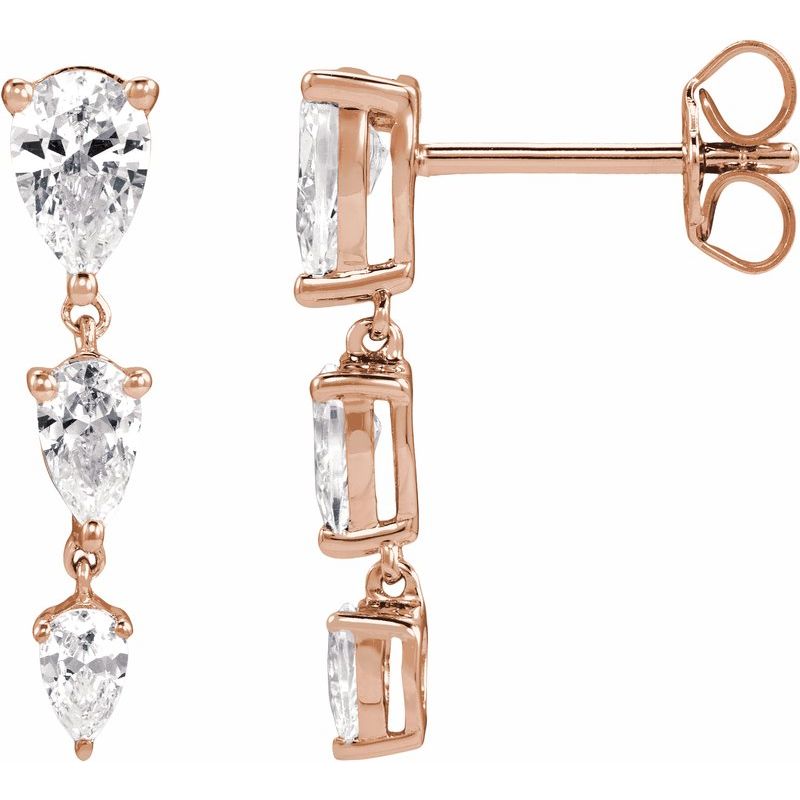 Three-Stone Earrings