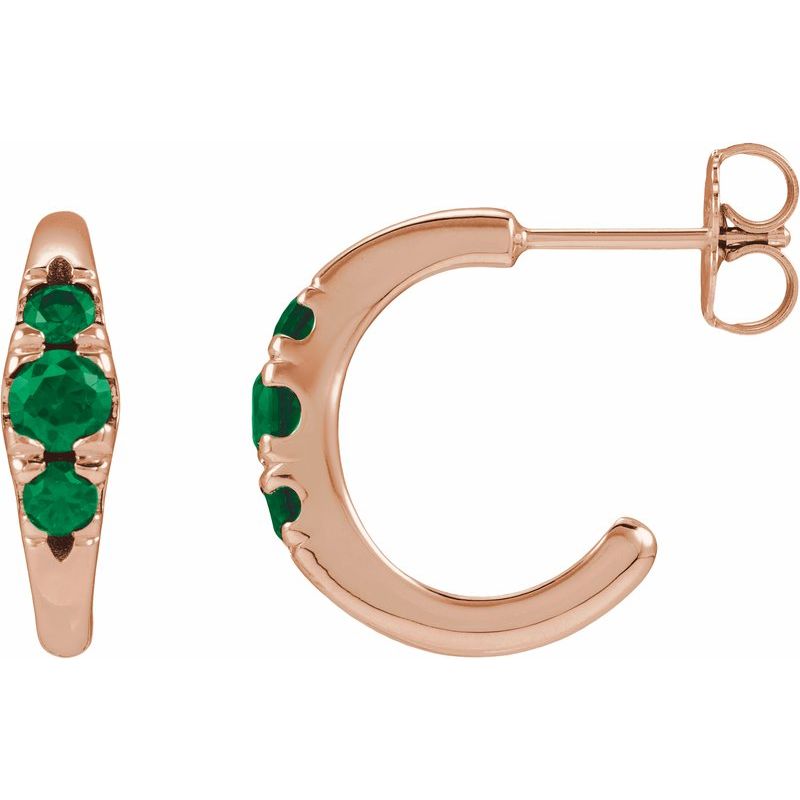 Accented Hoop Earrings — Lab-Grown & 1/4 ctw Diamond 15 mm