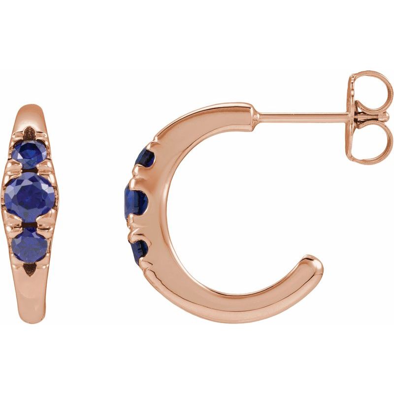Accented Hoop Earrings — Lab-Grown & 1/4 ctw Diamond 15 mm