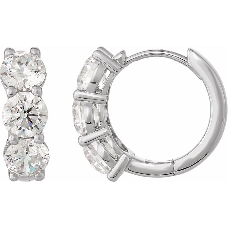 Accented Hoop Earrings — Lab-Grown Diamond