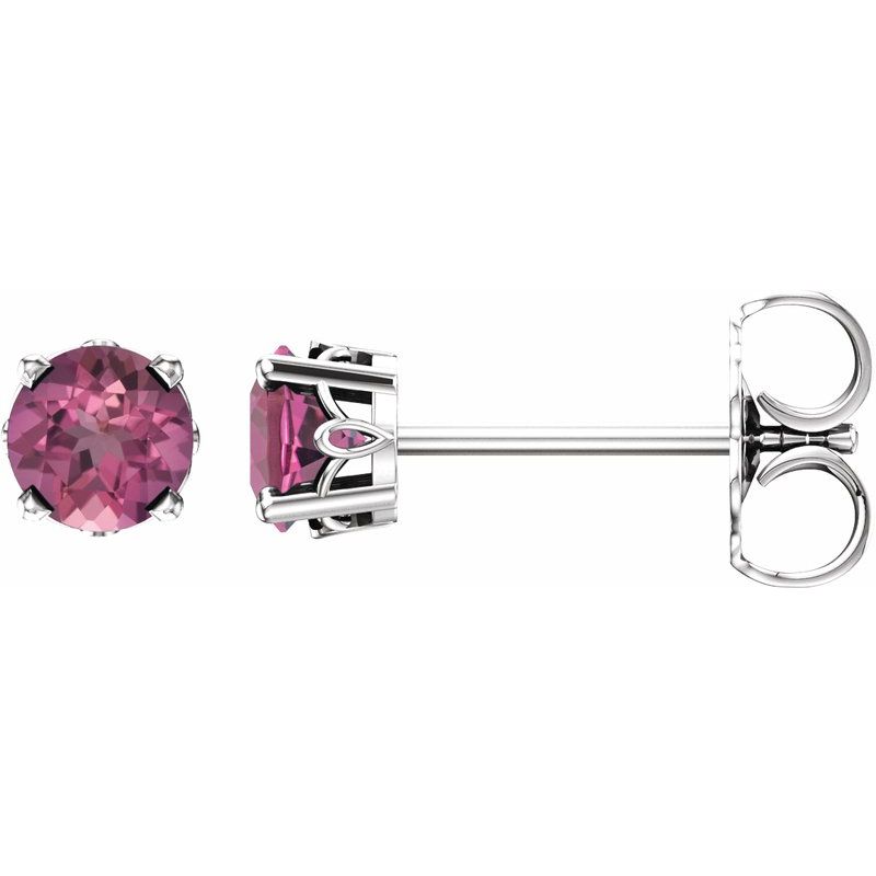 Solitaire Scroll Setting Stud Earrings No. 3