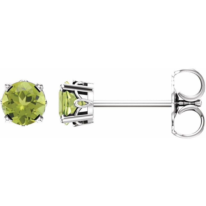 Solitaire Scroll Setting Stud Earrings No. 3