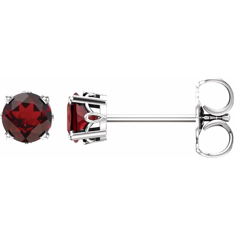 Solitaire Scroll Setting Stud Earrings No. 3