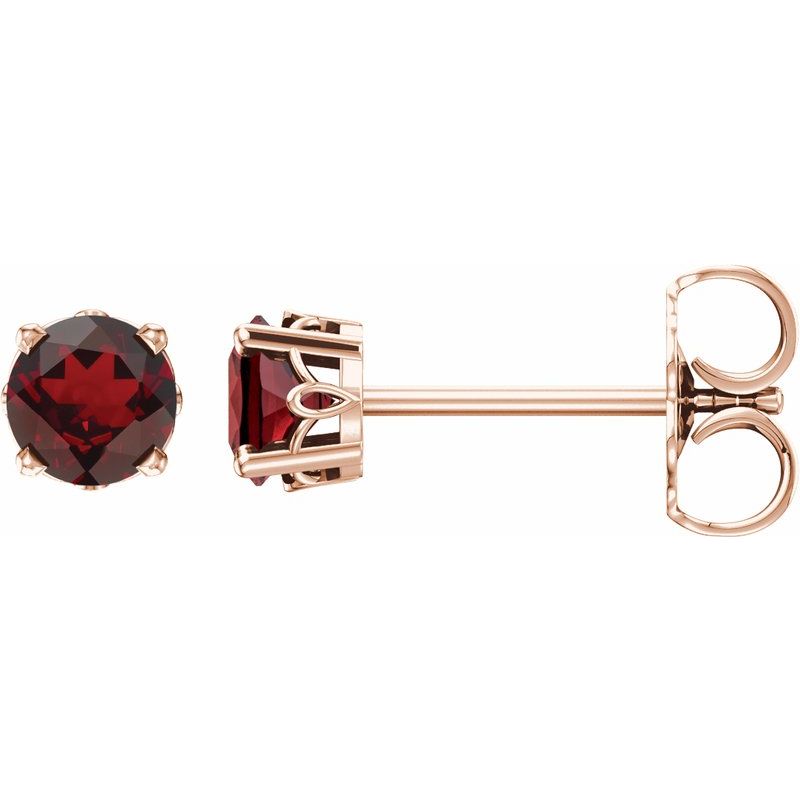 Solitaire Scroll Setting Stud Earrings No. 3