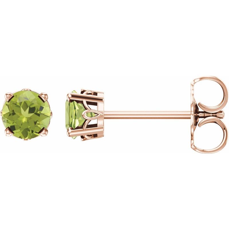 Solitaire Scroll Setting Stud Earrings No. 3