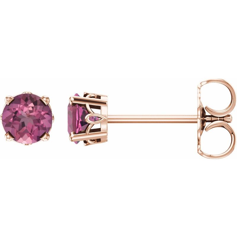 Solitaire Scroll Setting Stud Earrings No. 3
