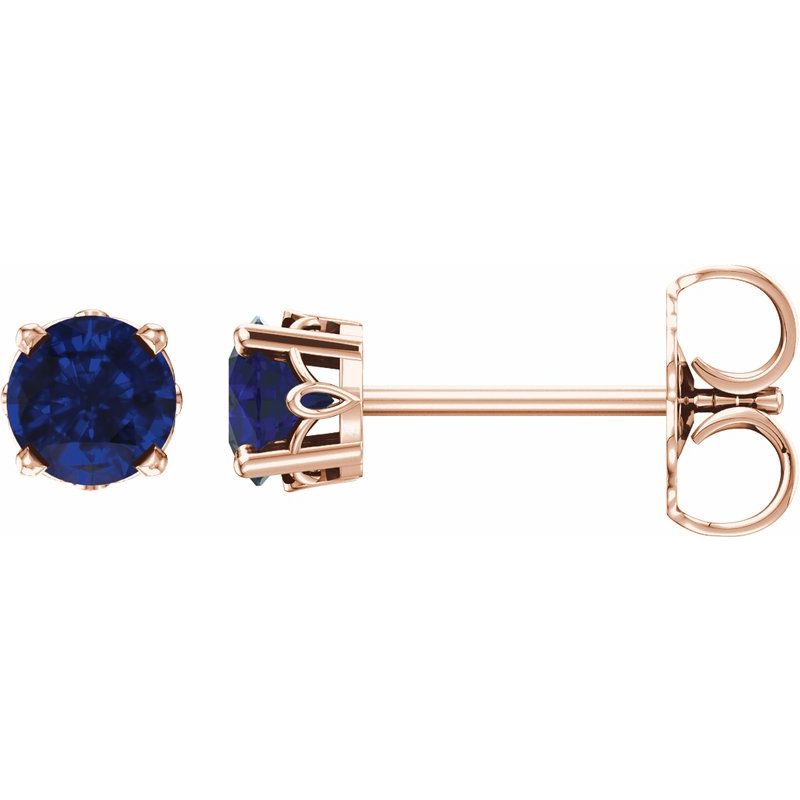 Solitaire Scroll Setting Stud Earrings No. 3