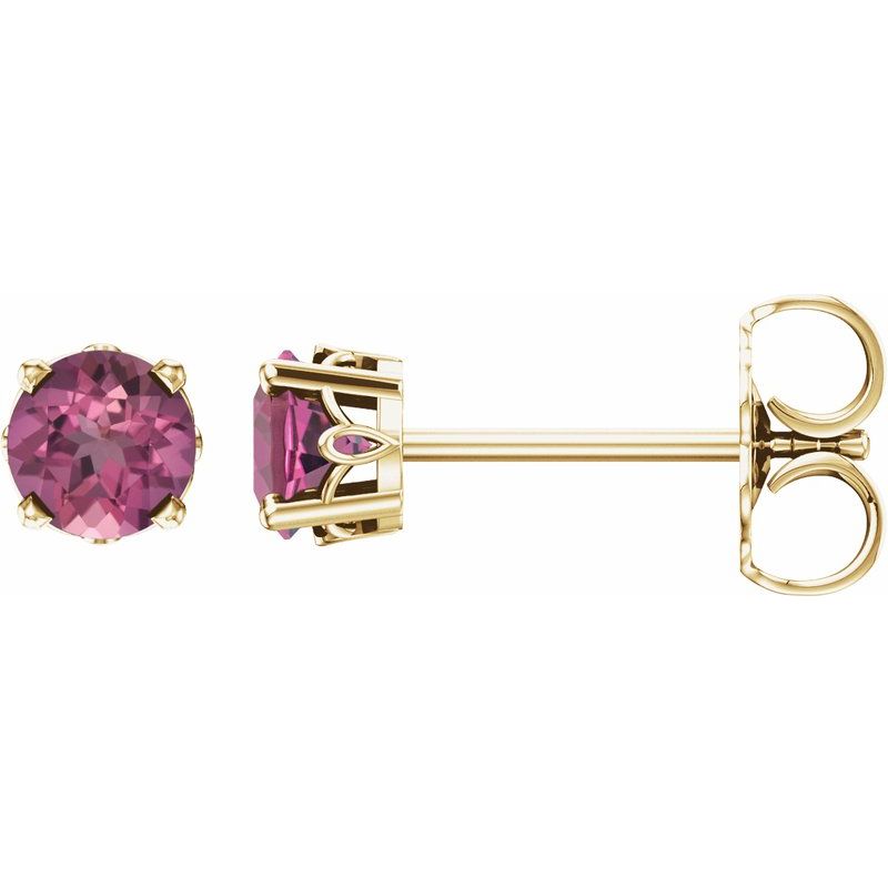 Solitaire Scroll Setting Stud Earrings No. 3