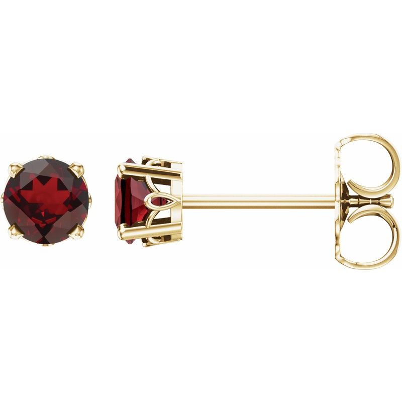 Solitaire Scroll Setting Stud Earrings No. 3