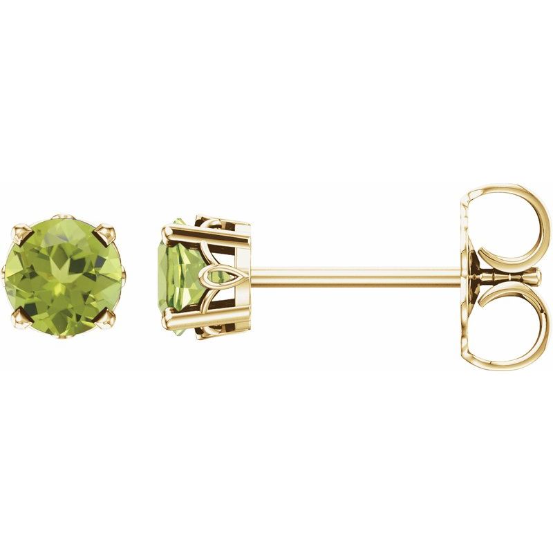 Solitaire Scroll Setting Stud Earrings No. 3