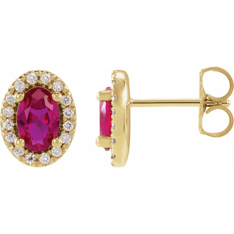 French-Set Halo-Style Earrings