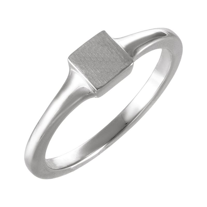 Engravable Square Signet Ring
