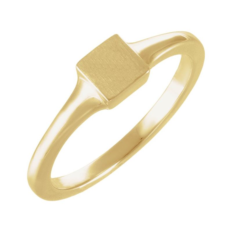 Engravable Square Signet Ring