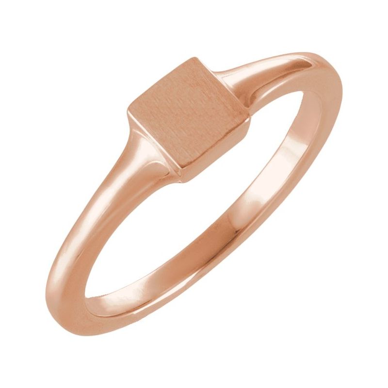 Engravable Square Signet Ring