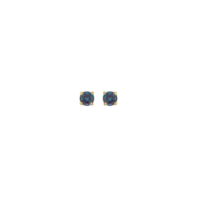 Round 4-Prong Stud Earrings No. 2