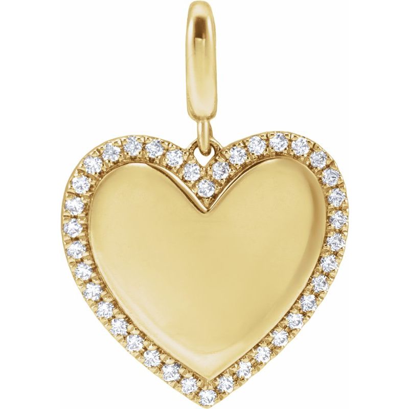 Engravable Heart Charm/Pendant