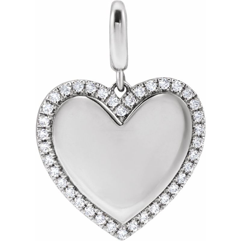 Engravable Heart Charm/Pendant