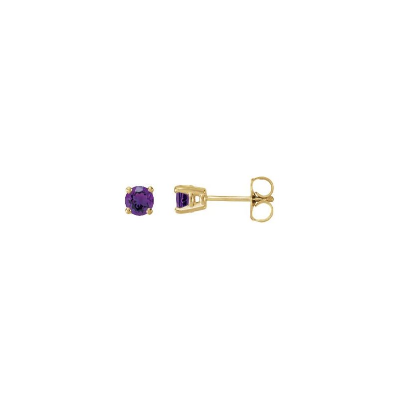 Round 4-Prong Stud Earrings No. 2