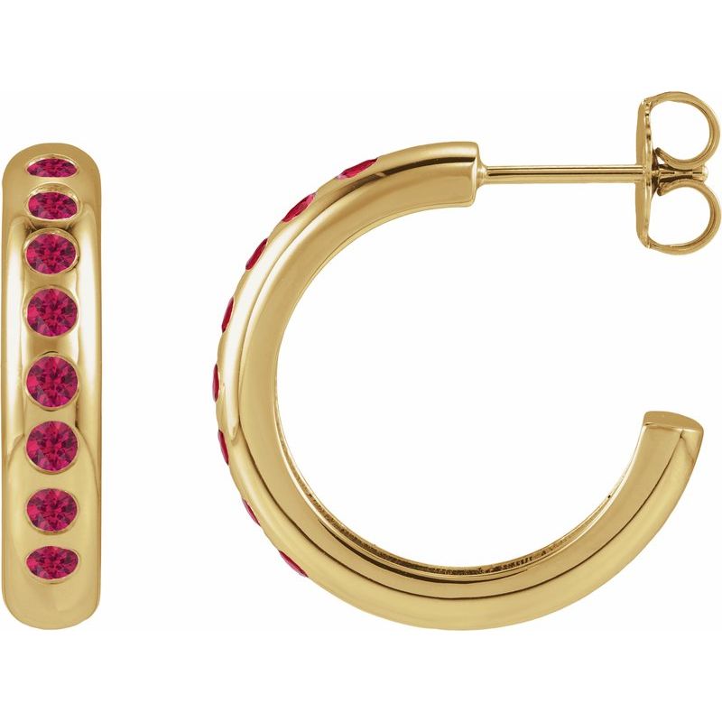 Accented Lightweight Hoop Earrings