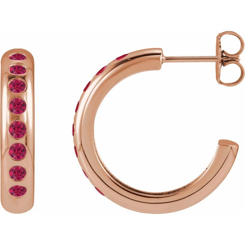 Accented Lightweight Hoop Earrings
