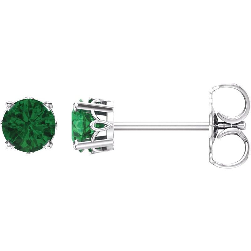 Solitaire Scroll Setting Stud Earrings No. 3