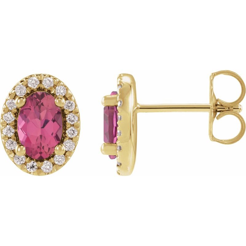 French-Set Halo-Style Earrings