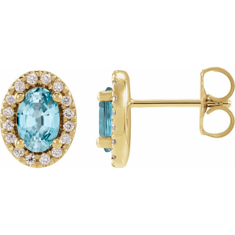 French-Set Halo-Style Earrings