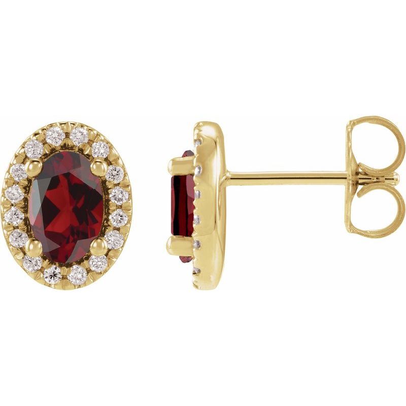 French-Set Halo-Style Earrings